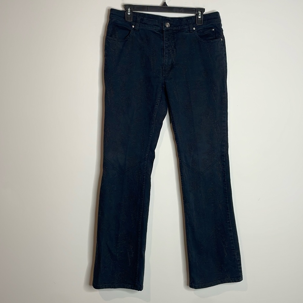 Harley-Davidson | Women’s Vintage All Over Embroidered Logo Flames Jeans Size 10